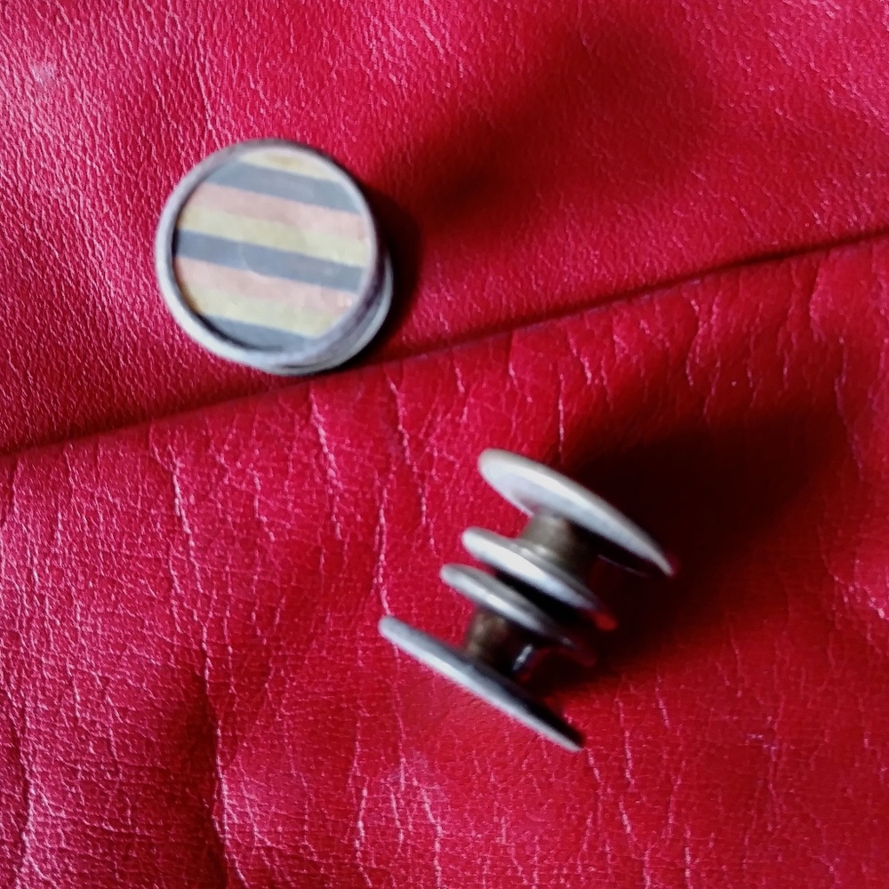 1920s Art Deco Snap Cufflinks Cuff Buttons